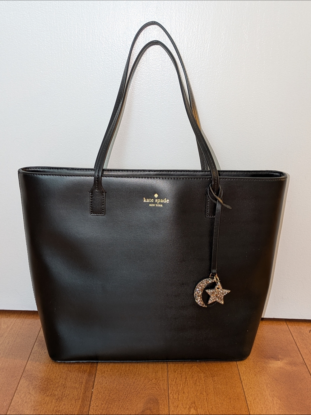 Kate Spade New York Kearny Street Grecia Black Leather Tote Shoulder Bag Purse